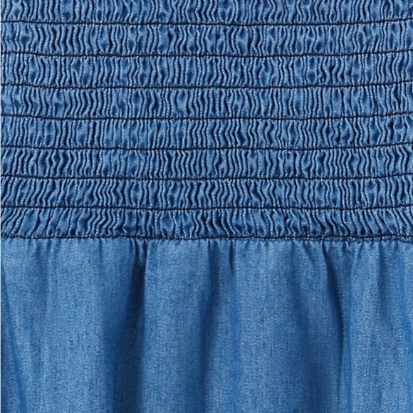 torrid | BLUE CHAMBRAY BUTTON FIT & FLARE CAMI - Picture 4 of 6